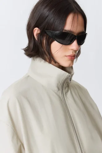 Hanne H Oversized Track Jacket – Light Dusty Mole