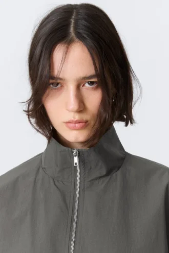 Hanne H Oversized Track Jacket – Mørkegrå