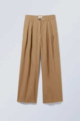 Hazel Lyocell-bukser – mørk beige
