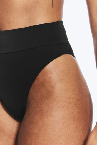 Heat Bikiniunderdel med høj talje – Sort