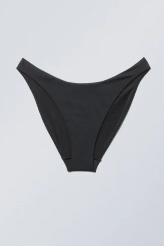 Højtaljede bikinibukser – Sort