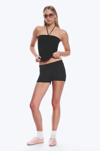 Hotpants i lav jersey – sort