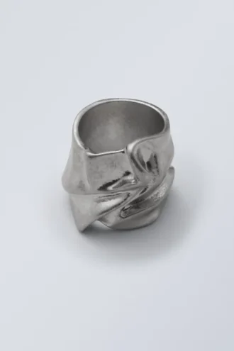 Ivy krøllet ring – sølv