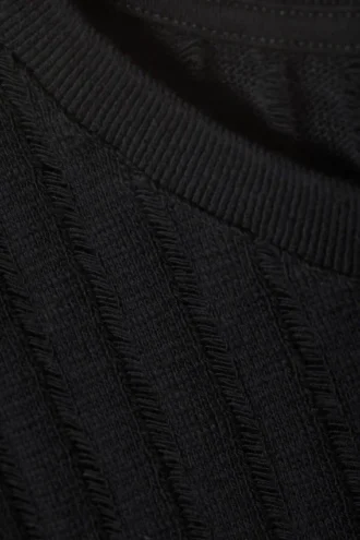 Jacquard-strikket toppe – sort