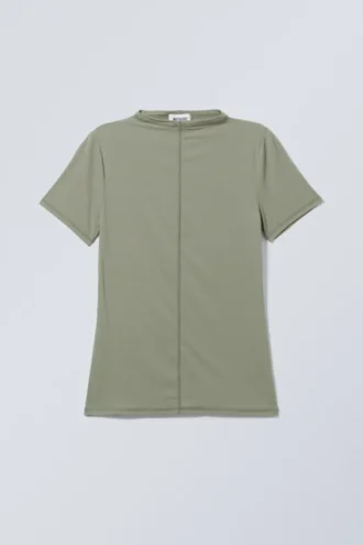 Jen Mockneck Top – Khaki Green