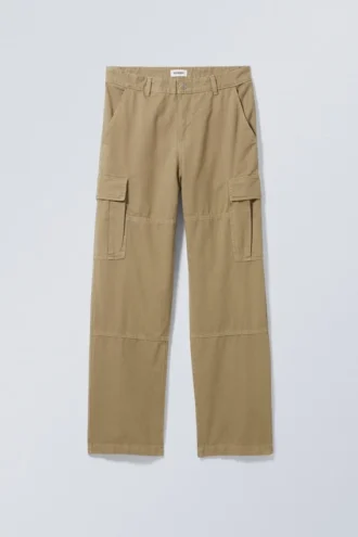 Joel Cargo-bukser med afslappet pasform – beige