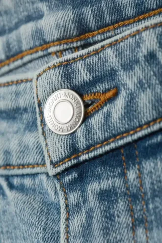 Katsumi lavtaljede jeans med udvidede ben – Fresh Blue