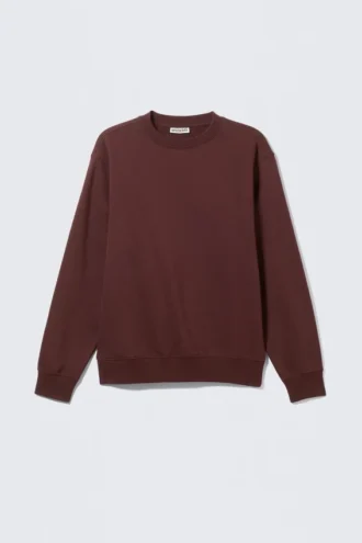 Klassisk sweatshirt – burgunder