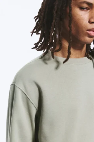 Klassisk sweatshirt – lys støvet khakigrøn