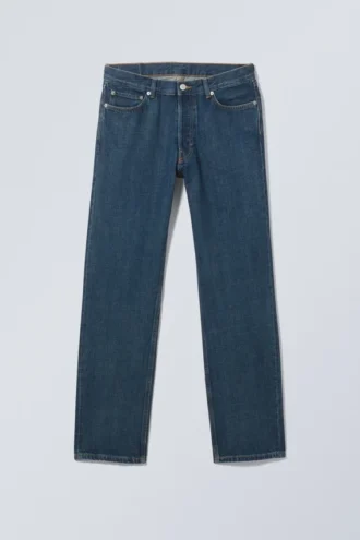 Klean Mid Rise Regular Straight Jeans – Safirblå – Mørkeblå