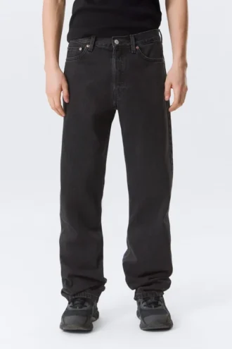 Klean Mid Rise Regular Straight Jeans – Tuned Black – Sort