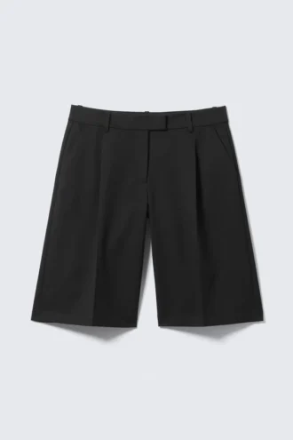 Knælange jakkeshorts – sort
