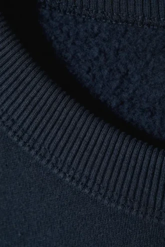 Kort, boxy sweatshirt i bomuld – mørkeblå