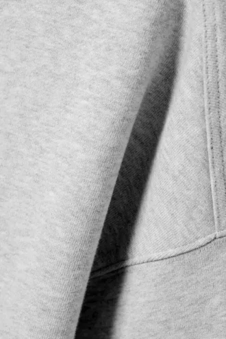 Kort, firkantet bomuldssweatshirt – grå melange