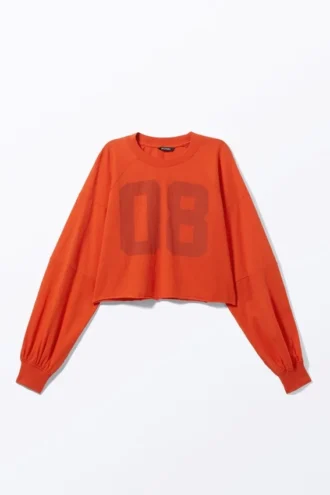 Kort langærmet T-shirt – lys orange – 08