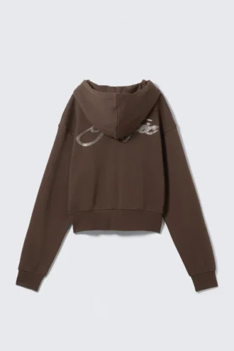 Kort shorts med lynlås – Mørkebrun – Magic