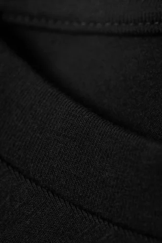 Kortærmet mini-T-shirtkjole – sort