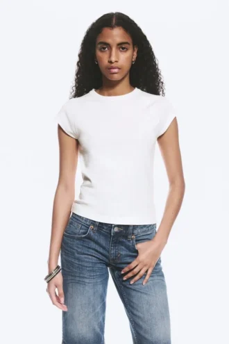 Kortærmet raglan-T-shirt – off-white