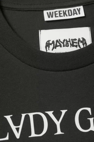 Lady Gaga kortærmet T-shirt – Off-Black