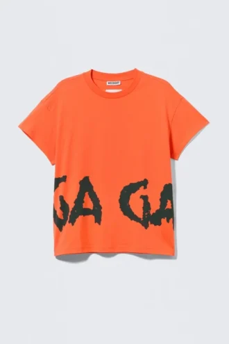 Lady Gaga kortærmet T-shirt – orange