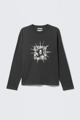 Lady Gaga langærmet T-shirt – off-black