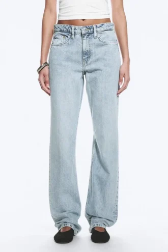 Laika Mid Rise Regular Straight Jeans – Dream Blue – Lysblå