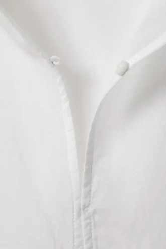 Langærmet bluse med snøre – hvid