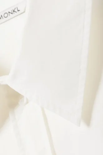 Langærmet oversized poplin-skjorte – hvid
