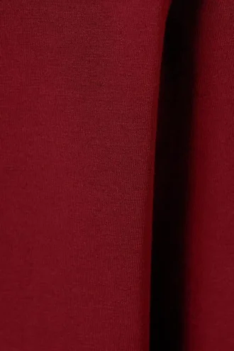 Langærmet T-shirt med tætsiddende pasform – Mørkerød