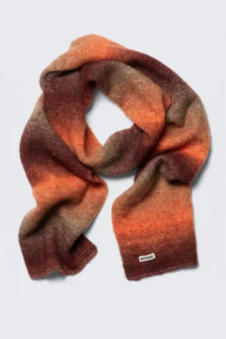 Langt ombré-tørklæde – orange ombré