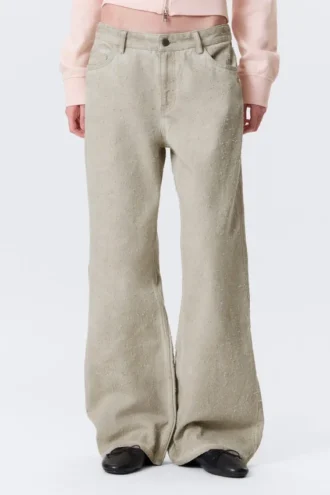 Lavtaljede, løse bukser med bootcut – Light Mole