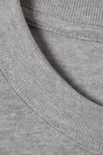 Løs, kasseformet T-shirt med lange ærmer – lys grå meleret