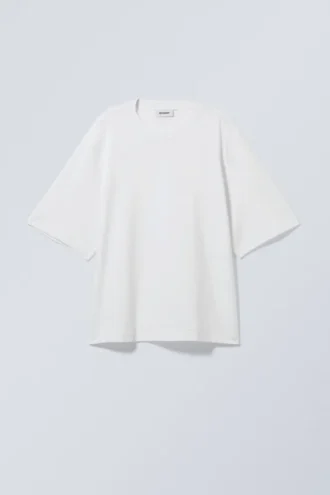 Løs oversized T-shirt – hvid