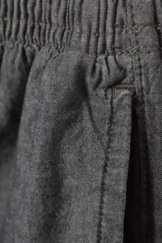 Løse chambray-bukser – sort melange