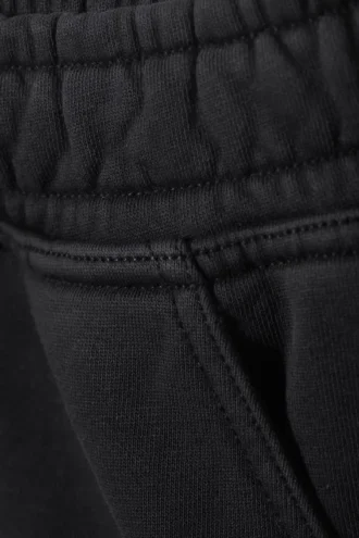 Løse jersey-shorts i knælængde – vasket mørkegrå